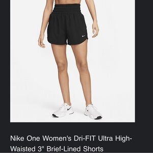 Nike one dri-fit ultra high rise 3” shorts size L
